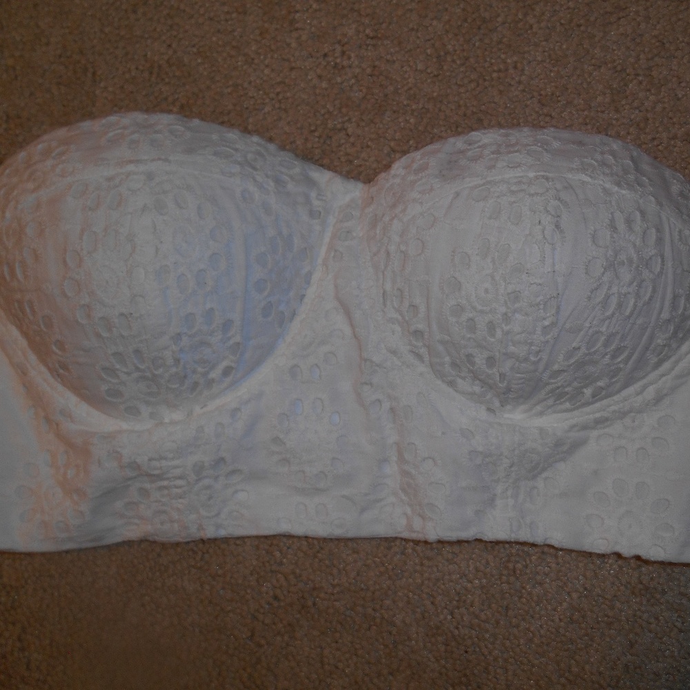 NWT Charlotte Russe White Eyelet Bustier